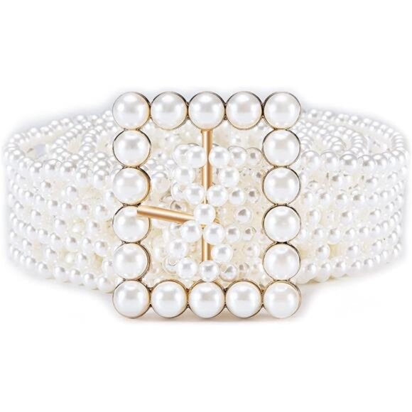 ✨ Pearl Belt Set (2 Styles) + Velvet Gift Bag | Gold & Silver Waist Chain - Picture 1 of 5